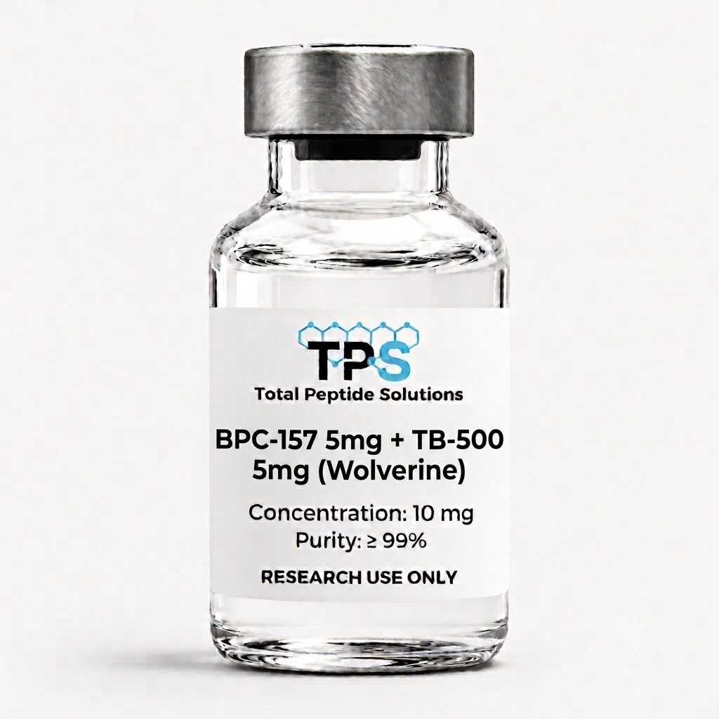 BPC-157 5mg + TB-500 5mg (Wolverine) laboratory vial